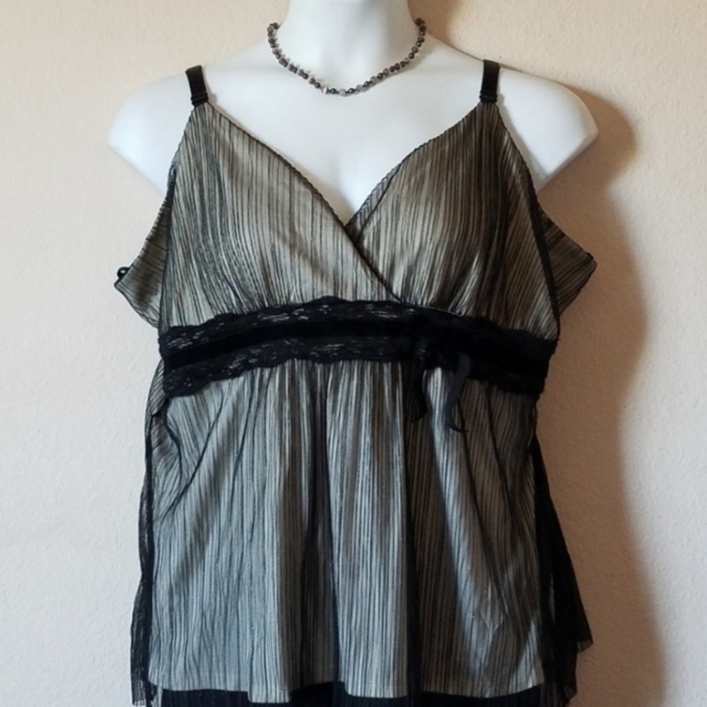 Torrid semi sheer babydoll cami tank top size 3